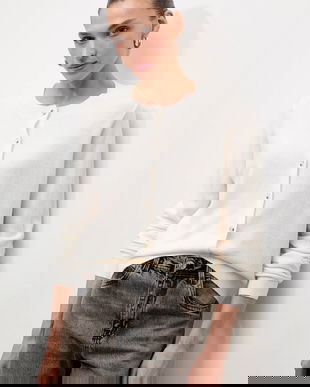 Answear.LAB cardigan din lana culoarea bej, light