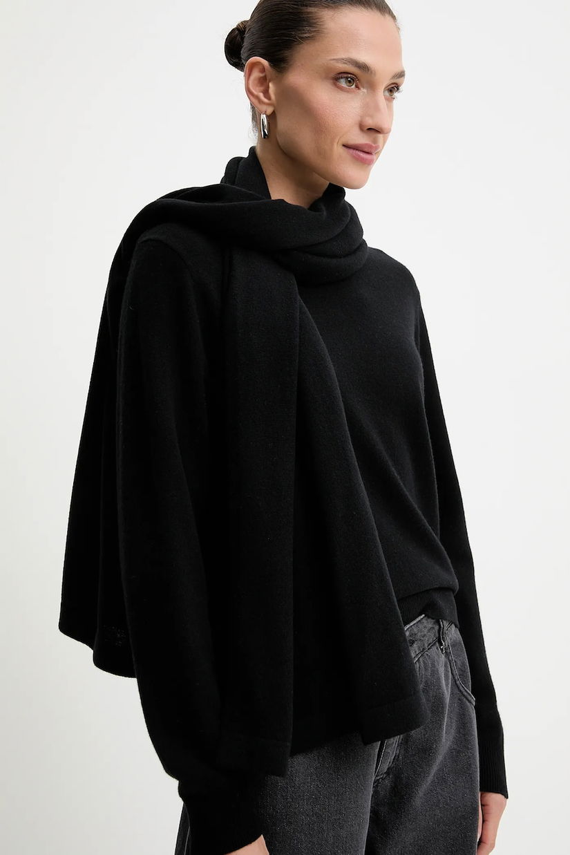Answear.LAB pulover de lana culoarea negru, light