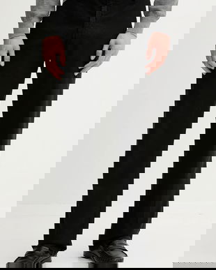 Trussardi pantaloni culoarea negru, drept, P709M000019N