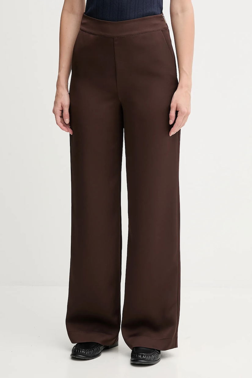 Joop! pantaloni culoarea maro, drept, high waist, 30048199