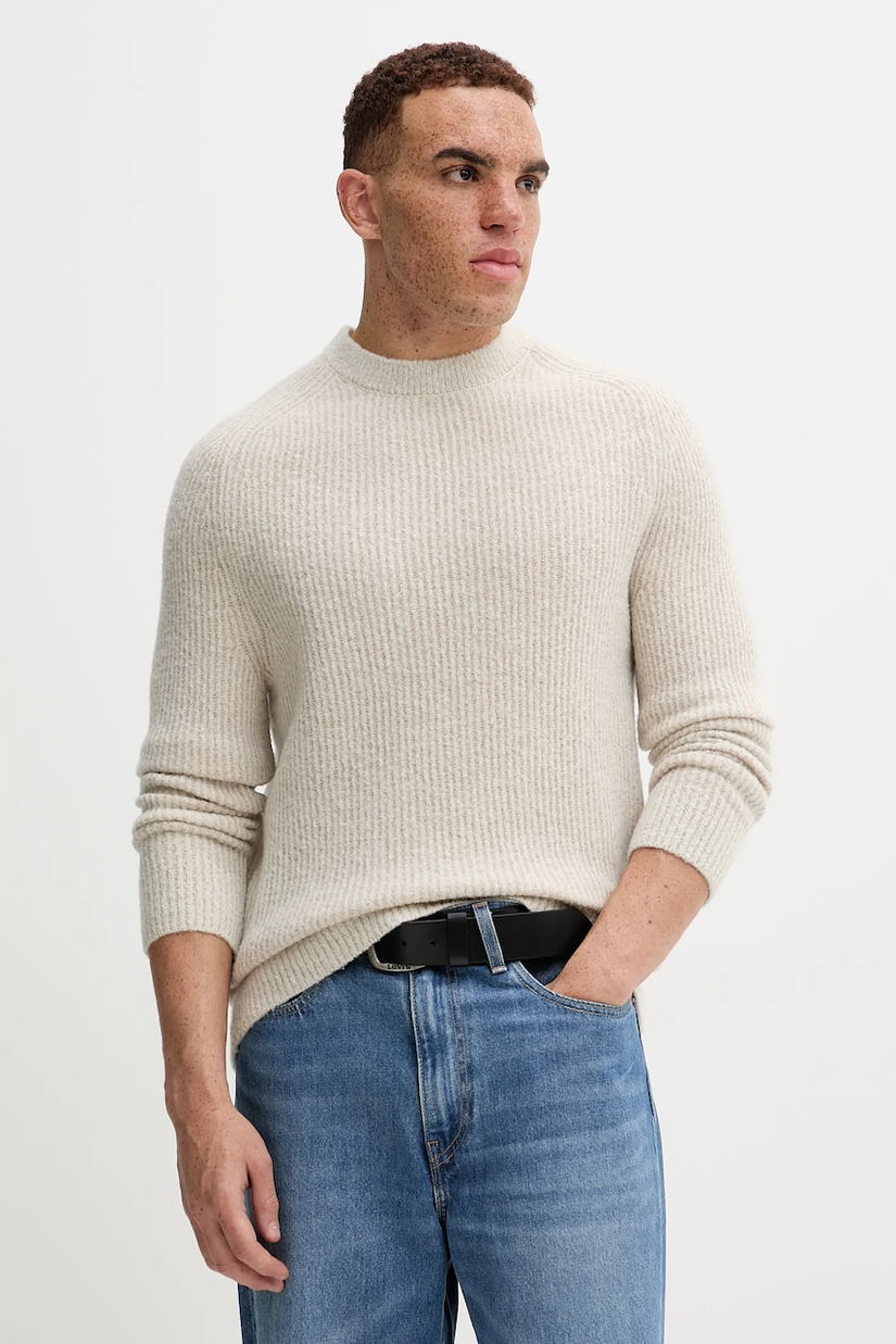Marc O'Polo pulover din amestec de lână culoarea bej, 529506860144
