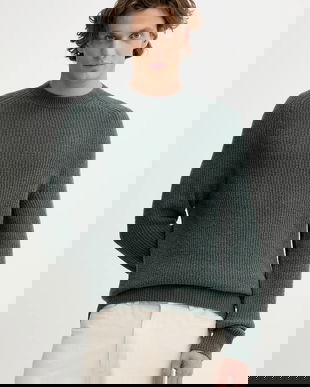 Marc O'Polo pulover din amestec de lână culoarea verde, 529506860144