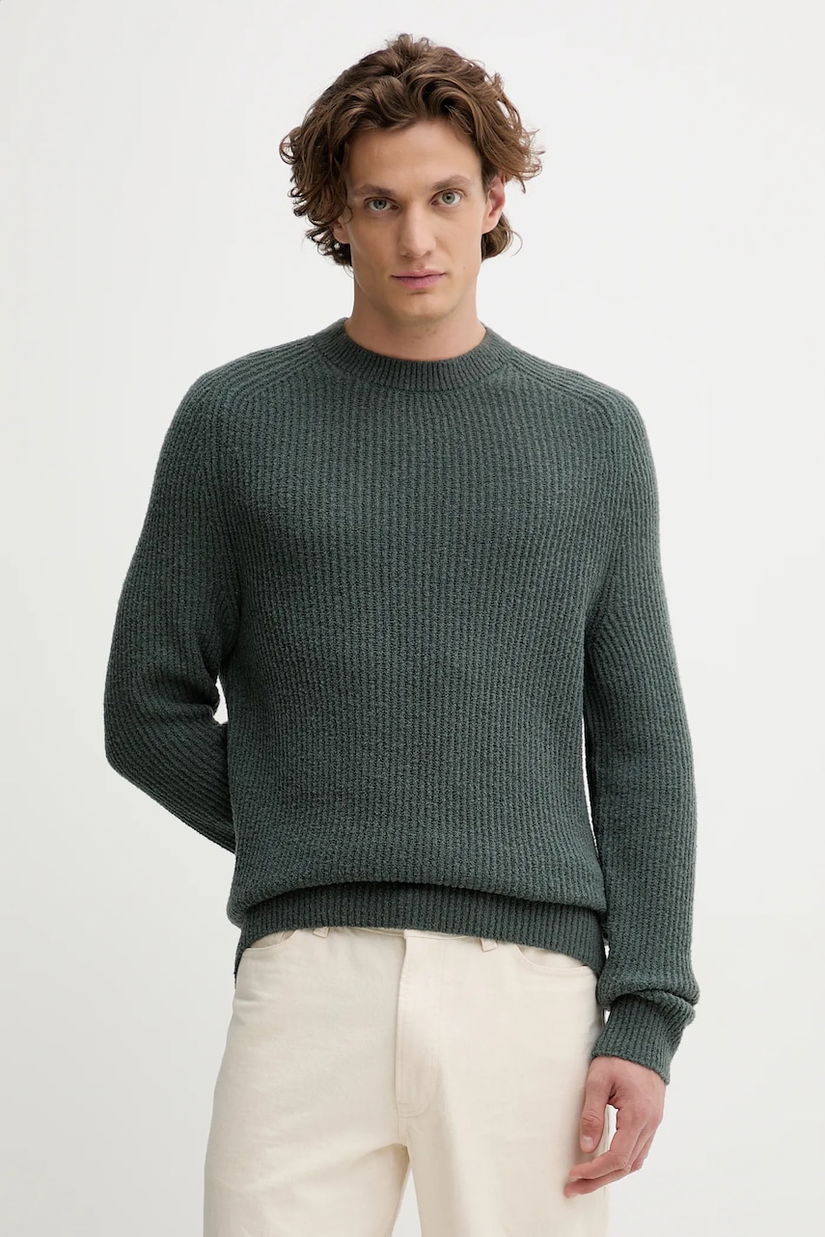 Marc O'Polo pulover din amestec de lână culoarea verde, 529506860144