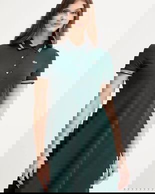 Lacoste rochie culoarea verde, mini, evazați, EF5288