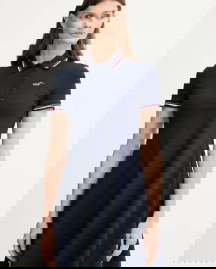 Lacoste rochie culoarea bleumarin, mini, evazați, EF5288