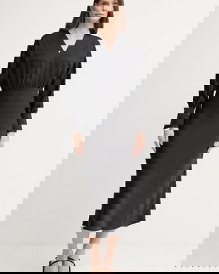 Joop! rochie culoarea negru, midi, evazați, 30048659