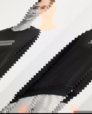 Napapijri bluză B-Box culoarea negru, cu imprimeu, NP0A4HYR0411