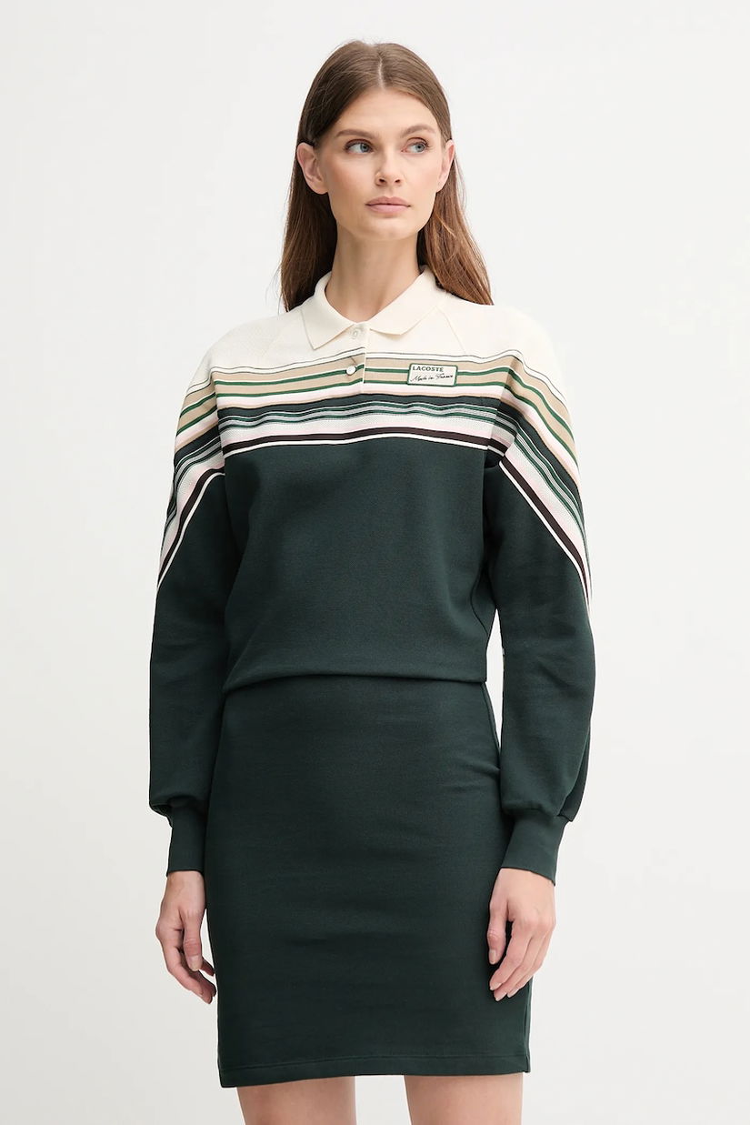 Lacoste rochie culoarea verde, mini, evazați, EF5408