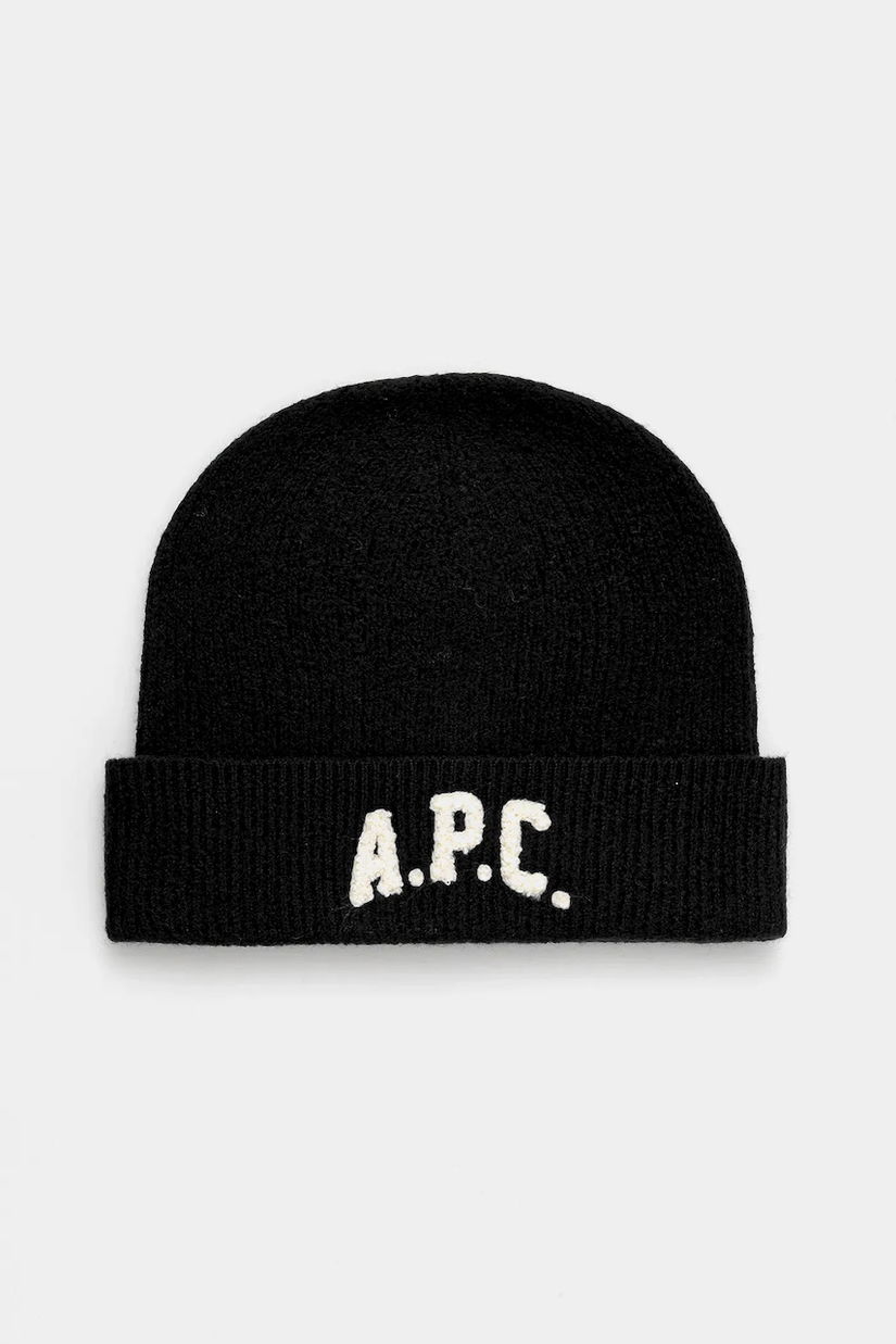 A.P.C. căciulă de lână bonnet axel culoarea negru, WVBDK.M25111