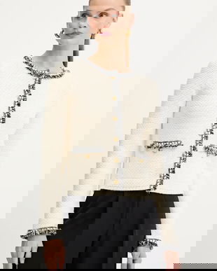 Luisa Spagnoli cardigan din amestec de lână culoarea bej, 100088