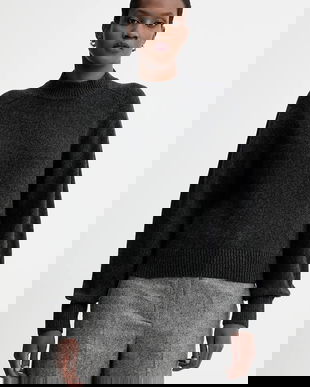 Sessun pulover de lână culoarea gri, cu turtleneck, 25109005