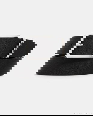 Blauer curea de piele culoarea negru, SAFF01