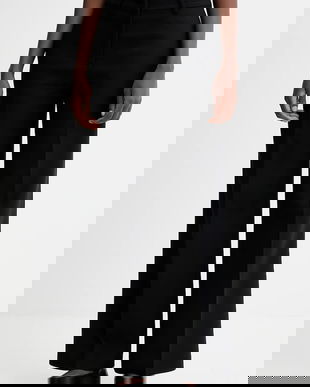 Sessun pantaloni culoarea negru, drept, high waist, 25207029