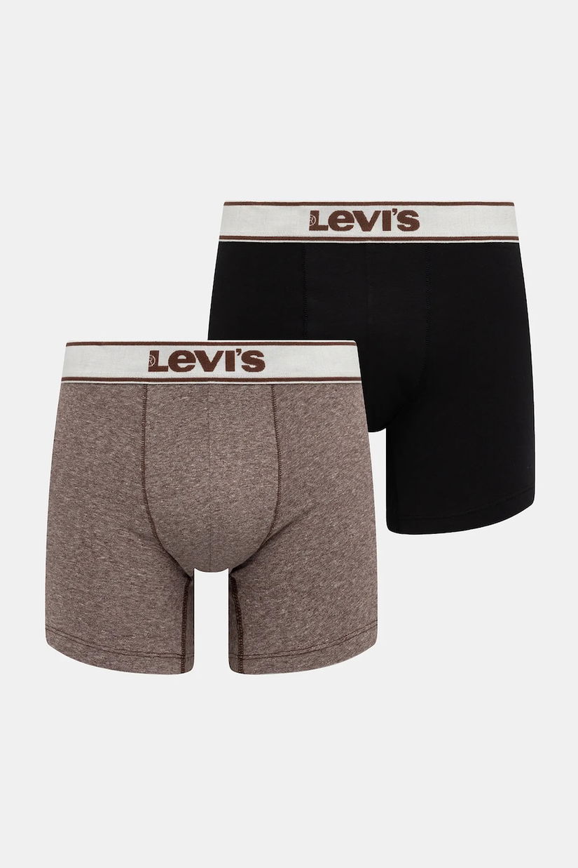 Levi's boxeri 2-pack culoarea maro, 37149-1167