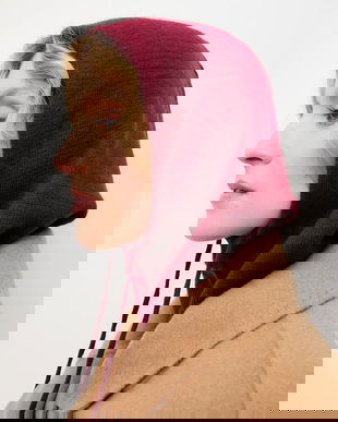 Answear.LAB balaclava cu cașmir culoarea bordo