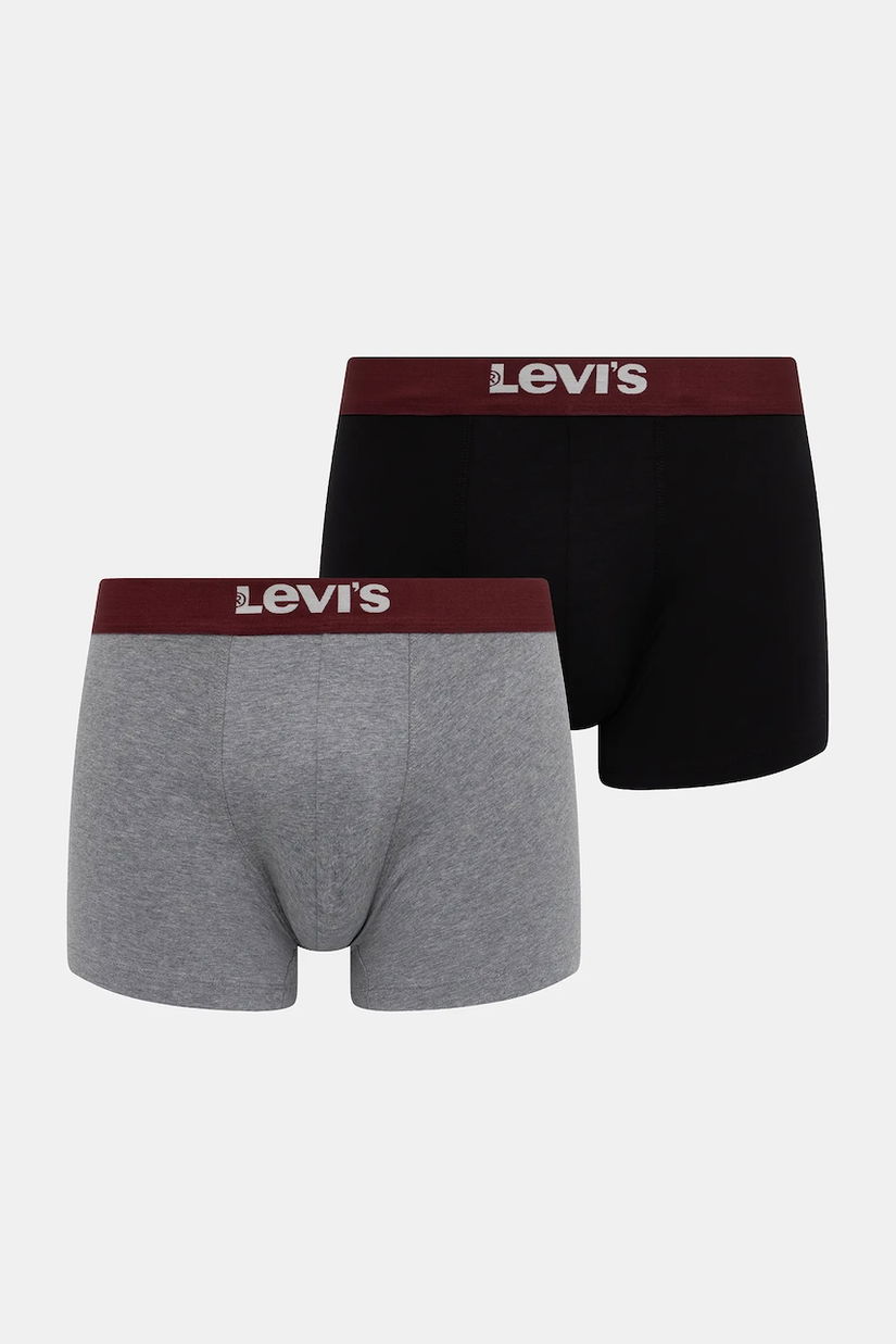 Levi's boxeri 2-pack culoarea gri, 37149-1221