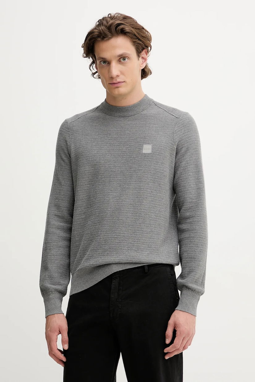 BOSS Orange pulover din amestec de cașmir culoarea negru, light, 50527584
