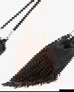 Answear.LAB geanta de mana din piele intoarsa culoarea maro