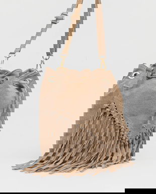 Answear.LAB geanta de mana din piele intoarsa culoarea bej