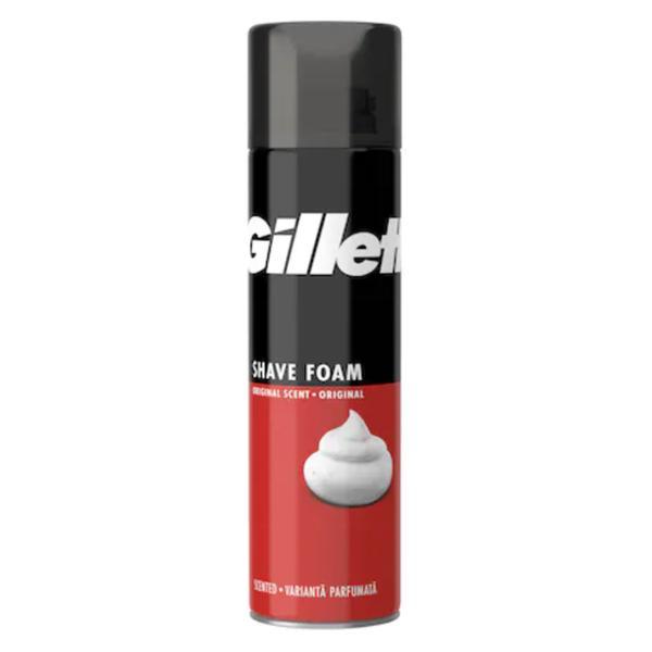 SHORT LIFE - Spuma de Ras pentru Ten Normal - Gillette Shave Foam Original Scent, 200 ml