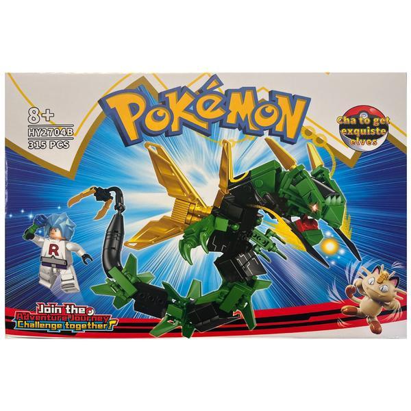 Set de constructie Pokemon - James si Meow Meow vs. Rayquaza, 315 piese