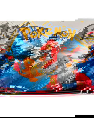 Set de constructie Pokemon - Ash si Charmander vs. Primal Groudon, 340 piese