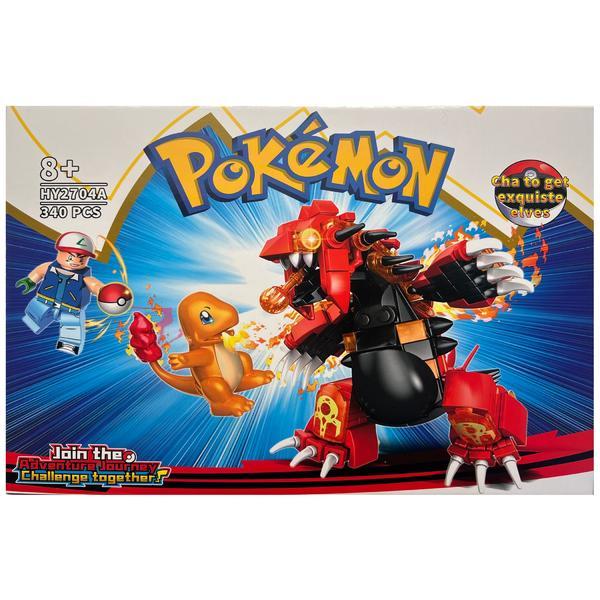 Set de constructie Pokemon - Ash si Charmander vs. Primal Groudon, 340 piese
