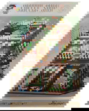Set de constructie Streetscape, Coffee Shop, 724 piese