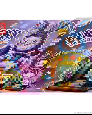 Set de constructie Labubu, Micul Orasel 4 in 1, Taverna, 213 piese