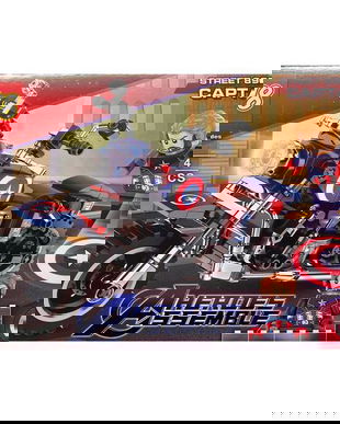 Set de constructie Avengers, Motocicleta lui Captain America, 256 piese