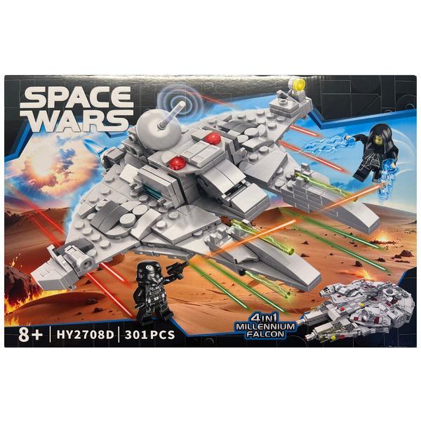 Set de constructie Star Wars 4 in 1 Millennium Falcon, Shuttle, 301+ piese