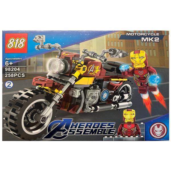 Set de constructie Avengers, Motocicleta lui Iron Man, 258 piese