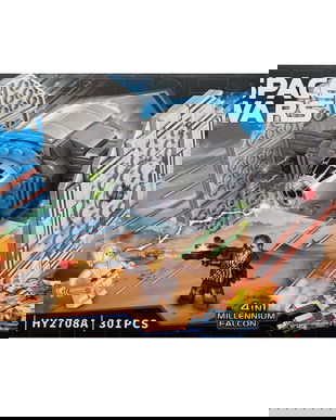 Set de constructie Star Wars 4 in 1 Millennium Falcon, TIE Fighter, 301 piese