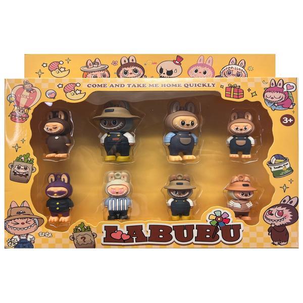 Set 8 figurine Labubu, 5-7 cm, Multicolor