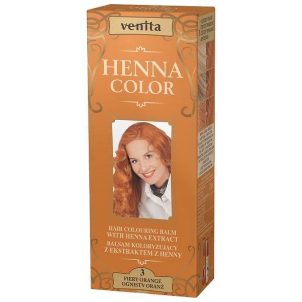 SHORT LIFE - Balsam Colorant cu Extract de Henna Color Venita, Henna Sonia, Nr. 3 Portocaliu Intens, 75 ml