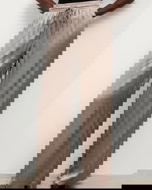 Answear.LAB pantaloni culoarea gri, lat, high waist