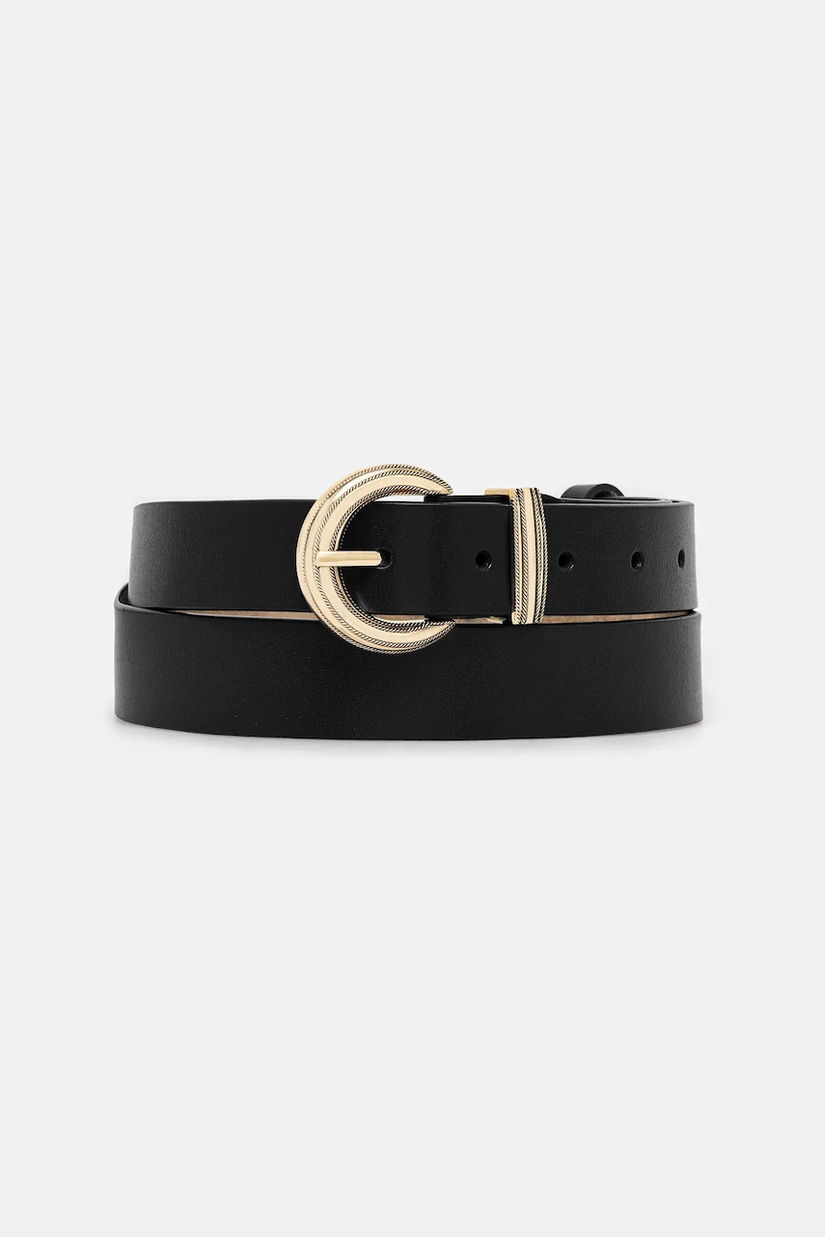 Answear.LAB curea de piele culoarea negru