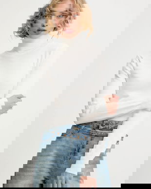 Answear.LAB pulover de lana culoarea bej, light, cu guler