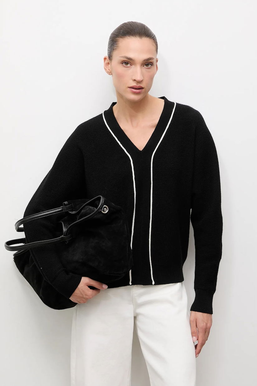 Answear.LAB pulover de casmir si matase culoarea negru