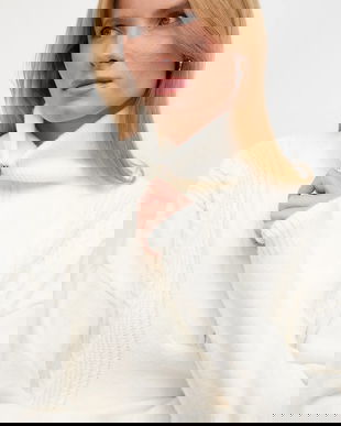 Answear.LAB pulover de cașmir culoarea bej, cu guler