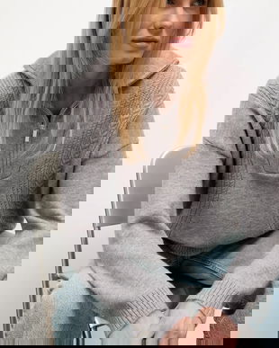 Answear.LAB pulover de cașmir culoarea gri, cu guler