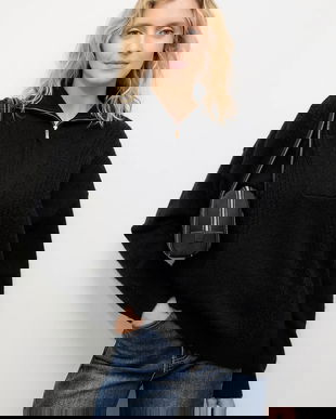 Answear.LAB pulover de cașmir culoarea negru, cu guler