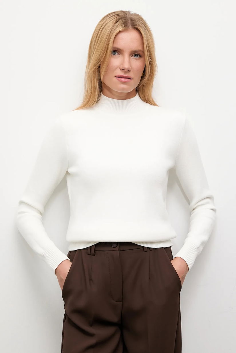 Answear.LAB pulover de cașmir culoarea bej, cu turtleneck