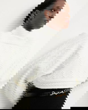 Answear.LAB pulover de cașmir culoarea bej, călduros, cu guler