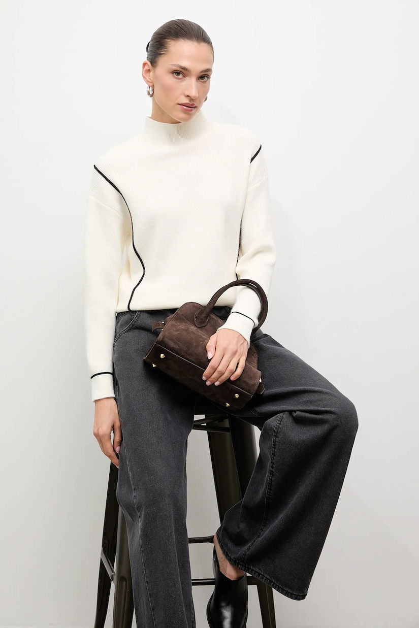 Answear.LAB pulover de cașmir culoarea bej, cu turtleneck