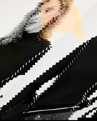 Answear.LAB pulover de cașmir culoarea negru, cu turtleneck