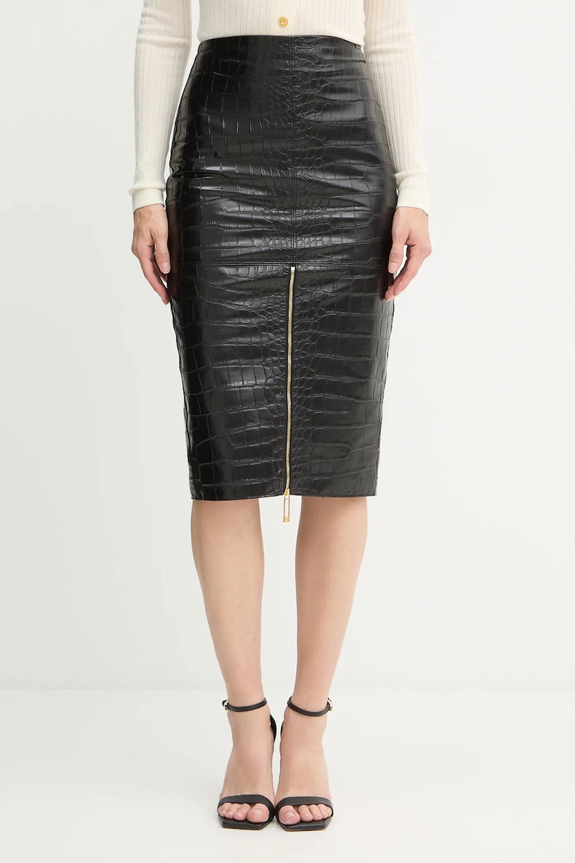 Elisabetta Franchi fustă culoarea negru, mini, creion, GO10856E2
