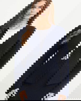 BOSS Orange cardigan din amestec de lână culoarea bleumarin, light, 50548954