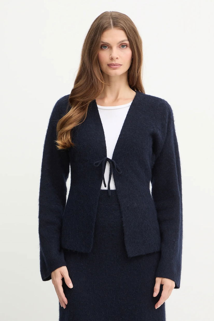 BOSS Orange cardigan din amestec de lână culoarea bleumarin, light, 50548954