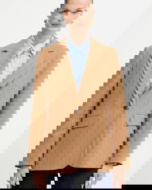 MAX&Co. sacou culoarea maro, un singur rand de nasturi, cu model, 2526046033200